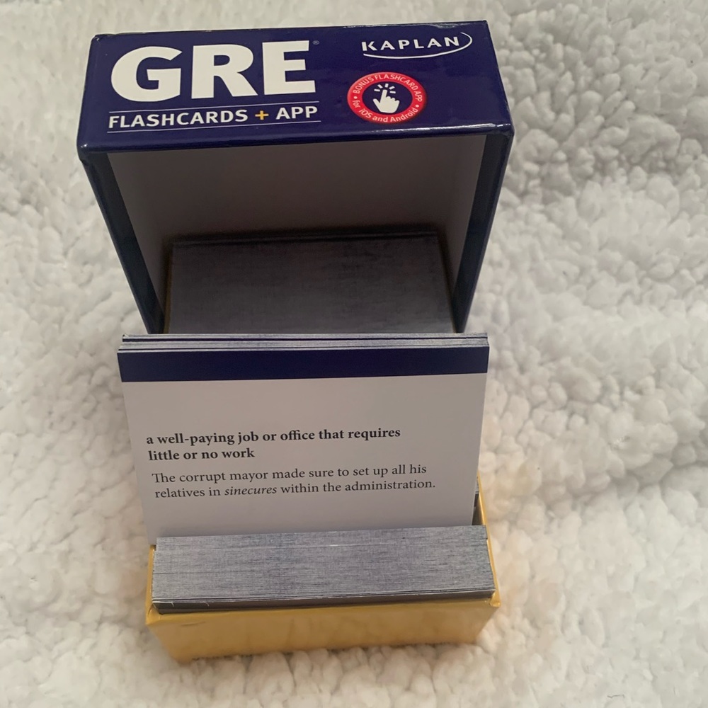 Kaplan GRE Study Flashcards 4th edition